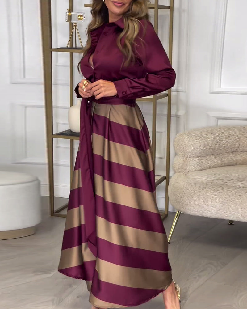 Sophie - Striped Elegant Dress