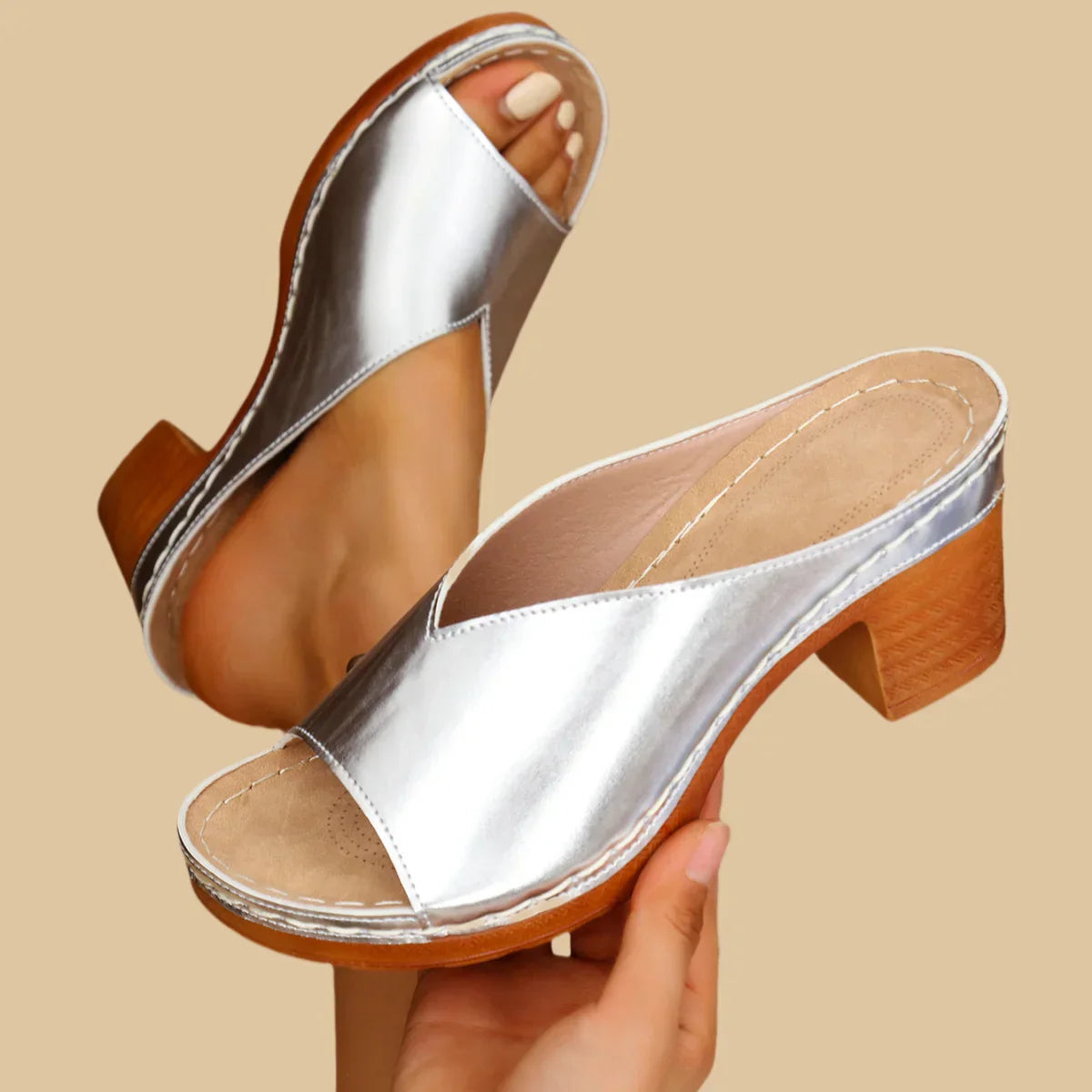 Sorina – Orthopedic Sandal with Thick Heel