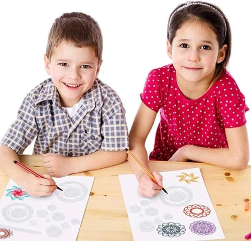 Spiral Art Clear Gear Geometric Ruler (22 PCS)