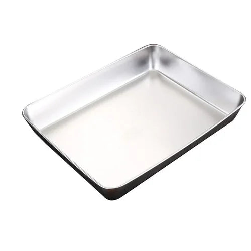 Square Plate made of Stainless Steel (With Lid)