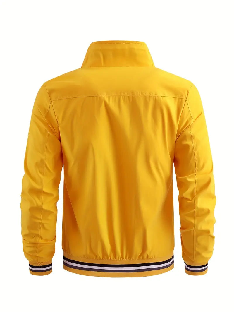 Stanton - Casual Stand Collar Zip Up Jacket
