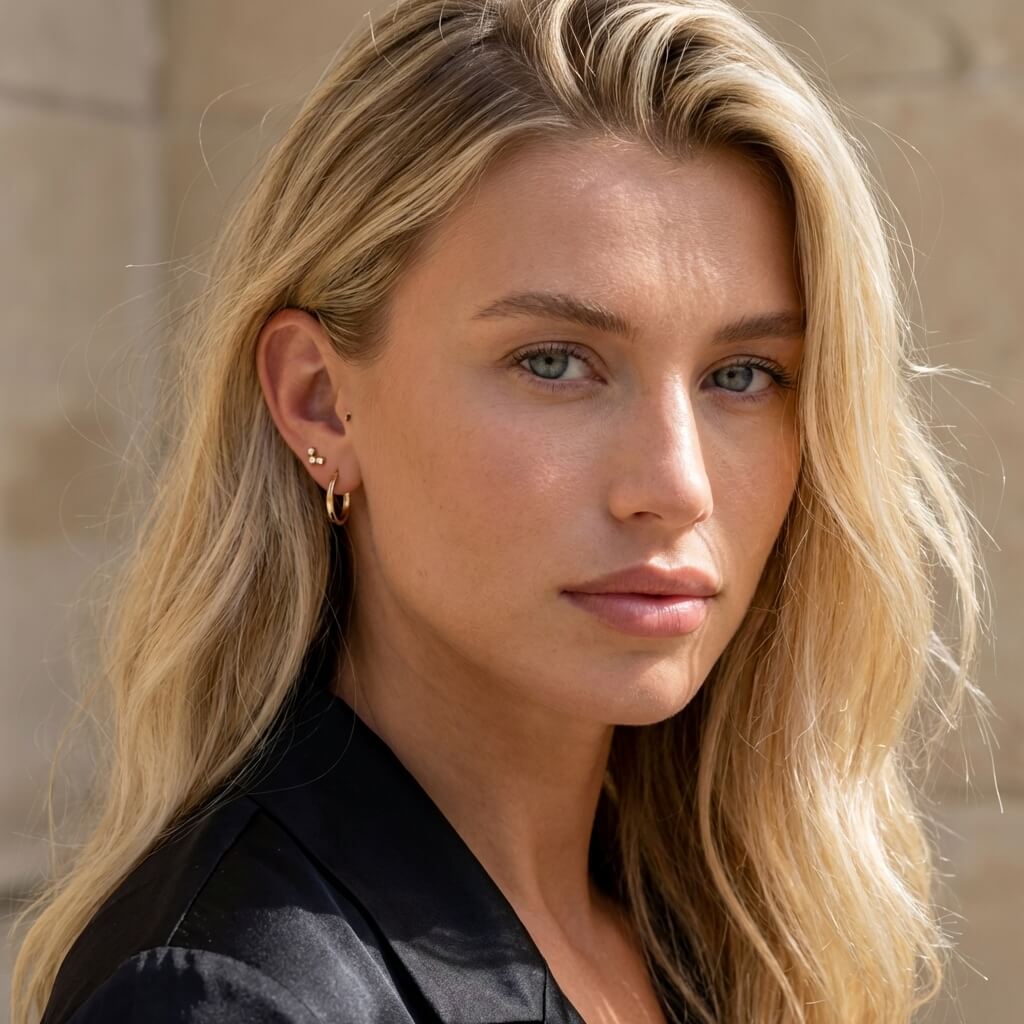 Starburst Cluster Flat Back Stud Earrings