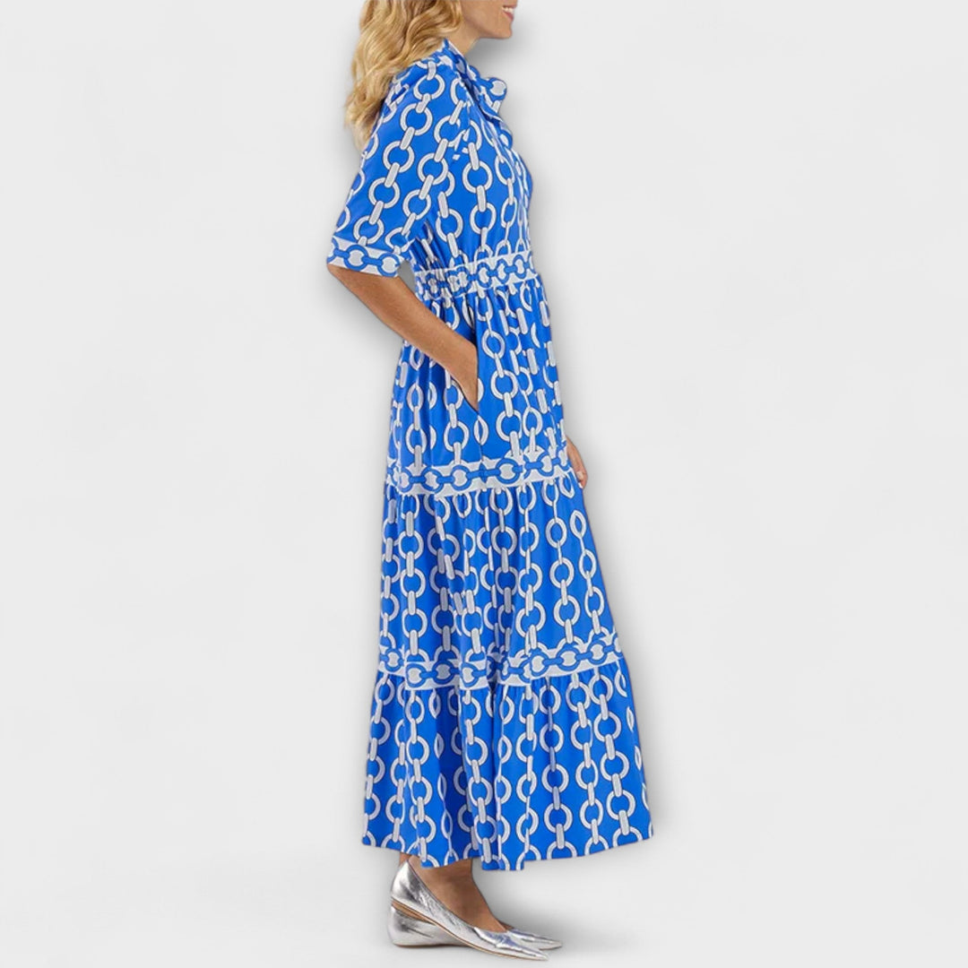 Stavroula - Midi Dress with Chain Pattern