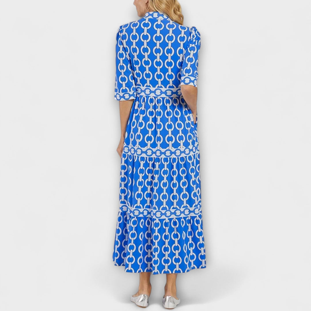 Stavroula - Midi Dress with Chain Pattern