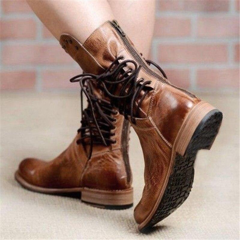 Stefanie – Lace-Up Boots Made of Leather
