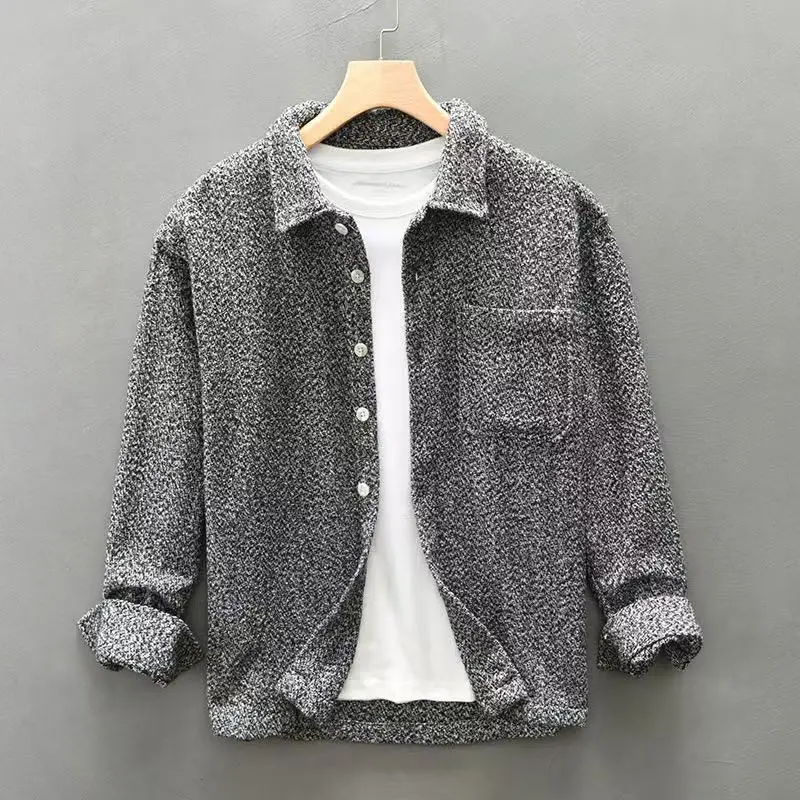 Steve - Casual Cashmere Shirt with Button Placket