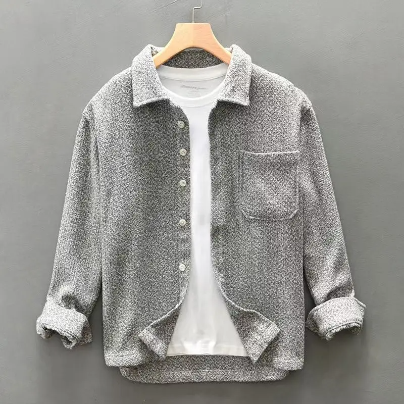 Steve - Casual Cashmere Shirt with Button Placket