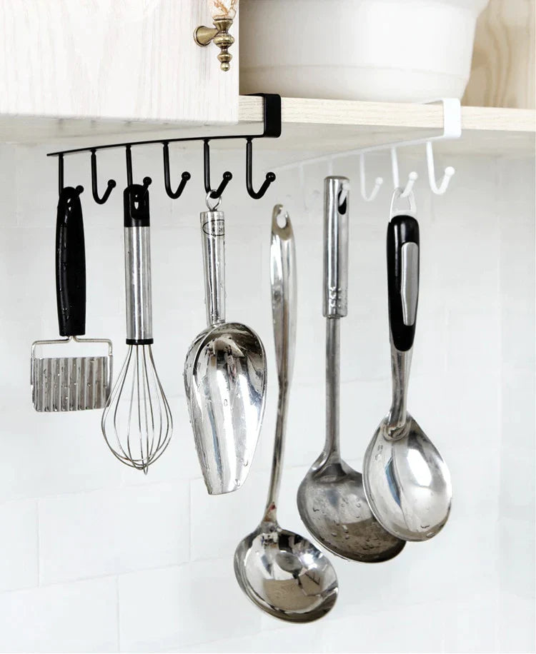 Storage Rack Metal Hooks Kitchen Organizer