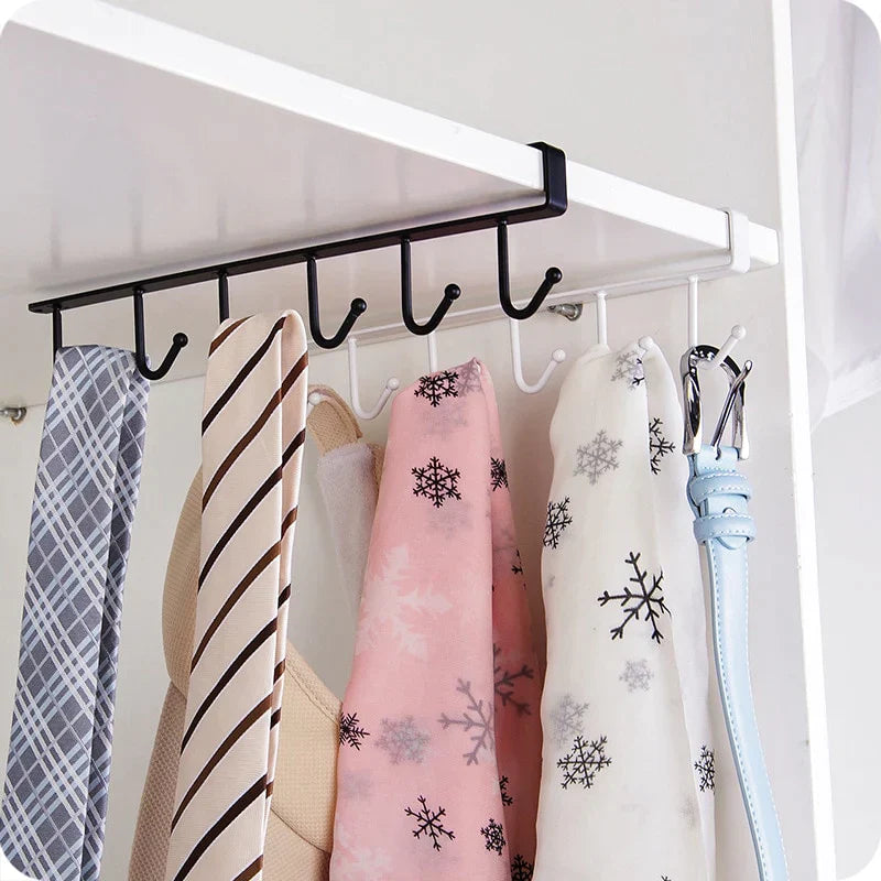 Storage Rack Metal Hooks Kitchen Organizer
