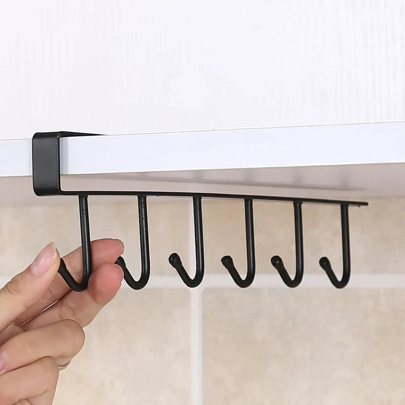 Storage Rack Metal Hooks Kitchen Organizer
