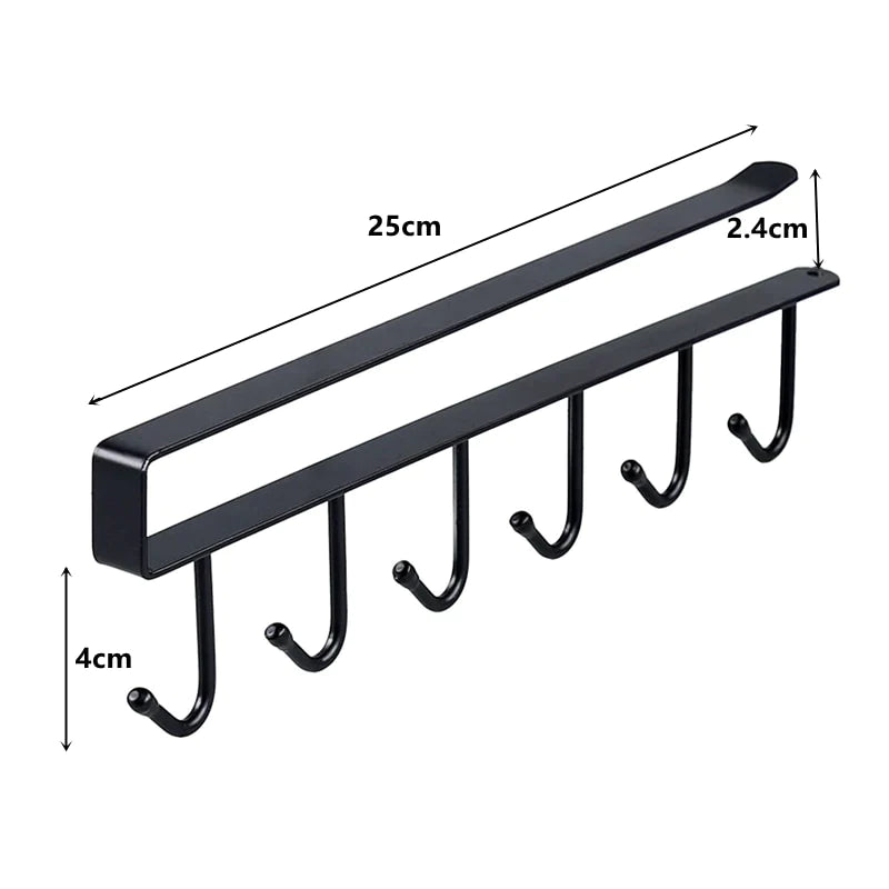Storage Rack Metal Hooks Kitchen Organizer