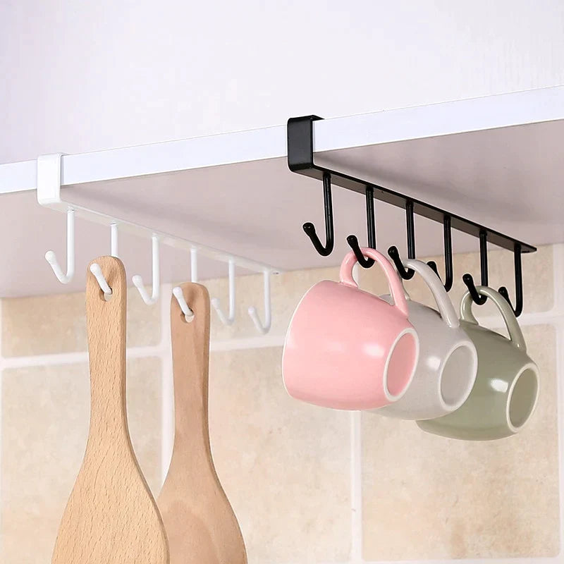Storage Rack Metal Hooks Kitchen Organizer