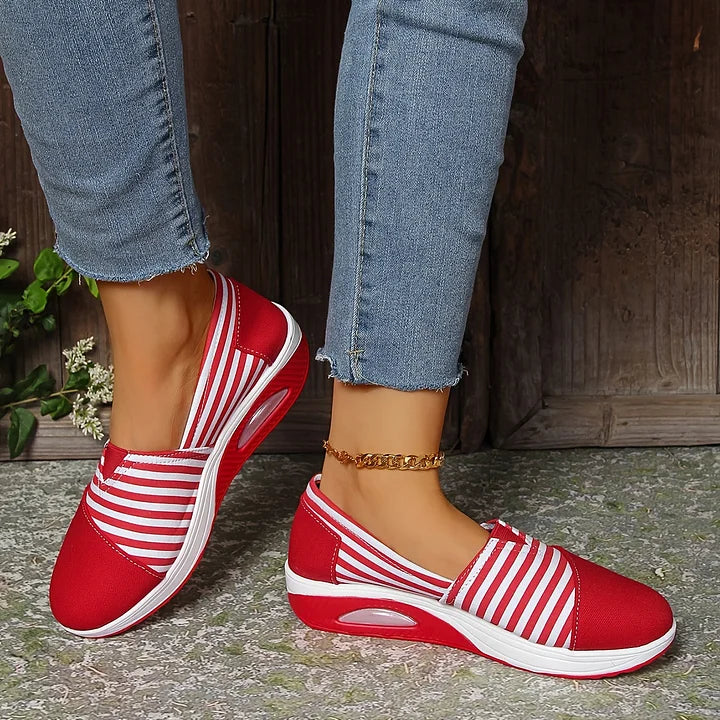 Tasha - Comfortable Orthopedic Slip-On Sneakers with Stripes