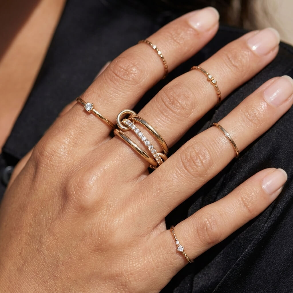 Tessa Interlocked Stackable Ring