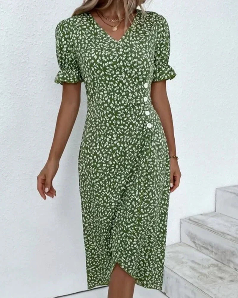 Tine – Kurzarmkleid mit Blumenmuster