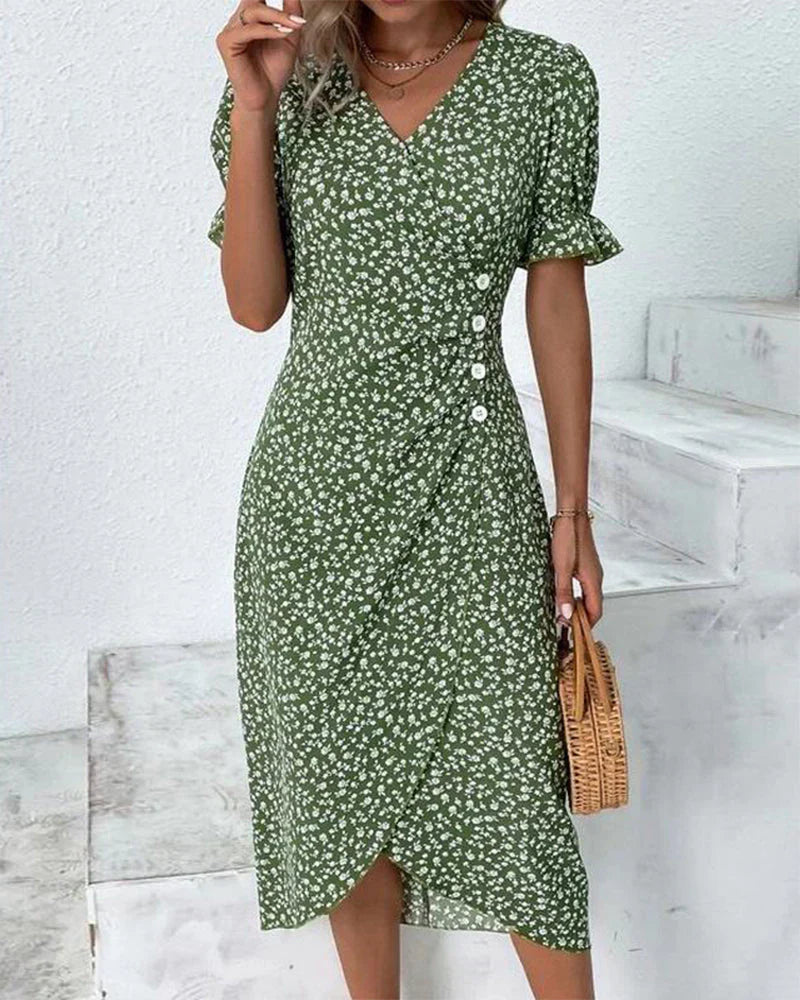 Tine – Kurzarmkleid mit Blumenmuster
