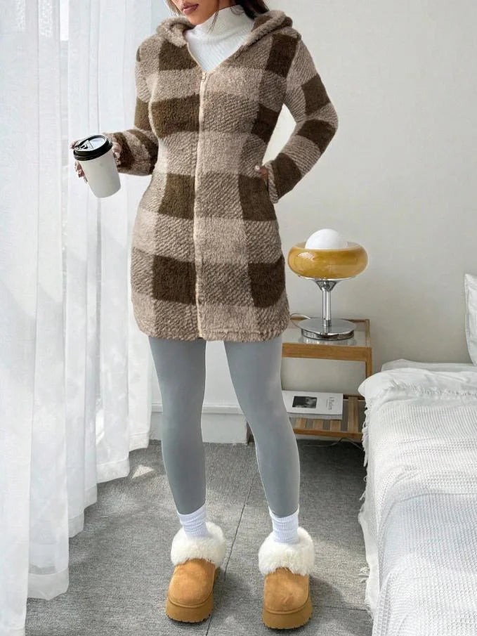 Tissaia - Sweat à capuche zippé élégant