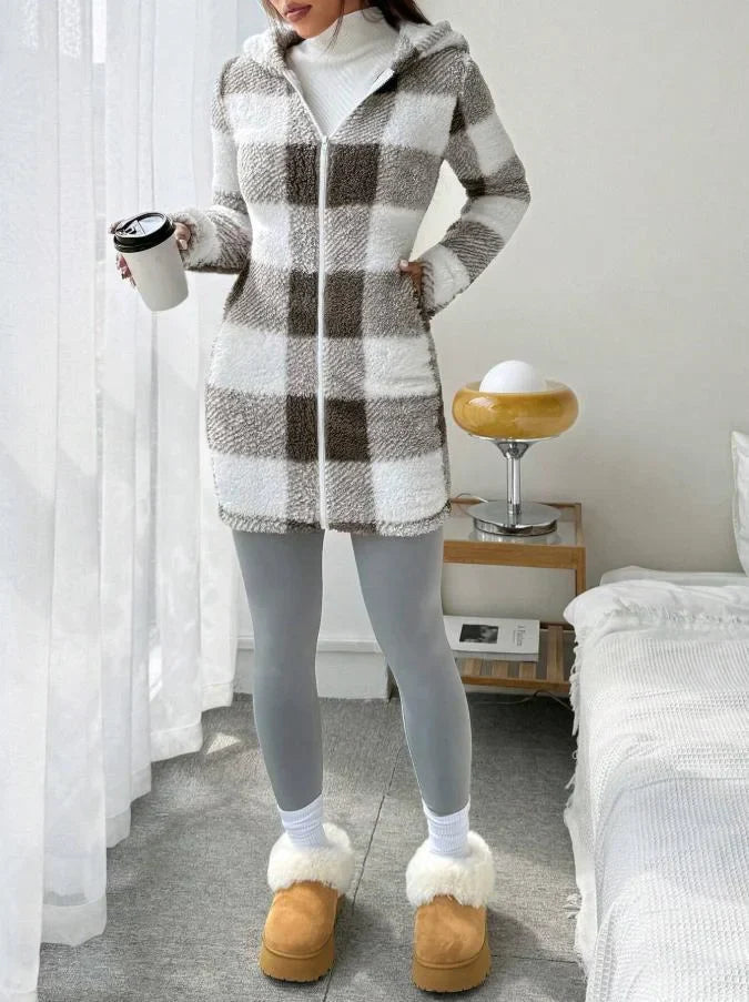 Tissaia - Sweat à capuche zippé élégant