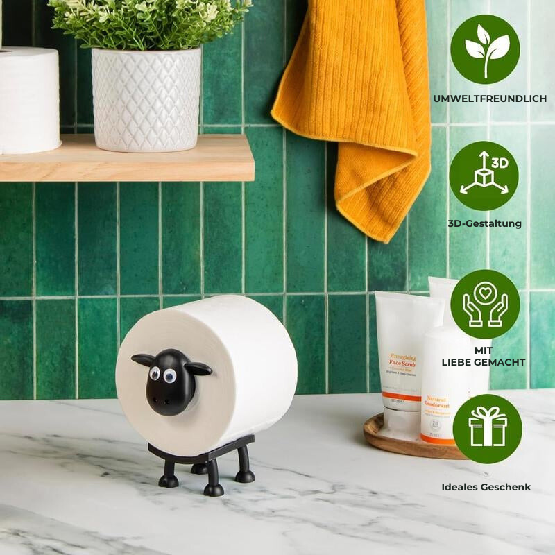 ToiletSheep - Soporte para Papel Higiénico con Forma de Oveja