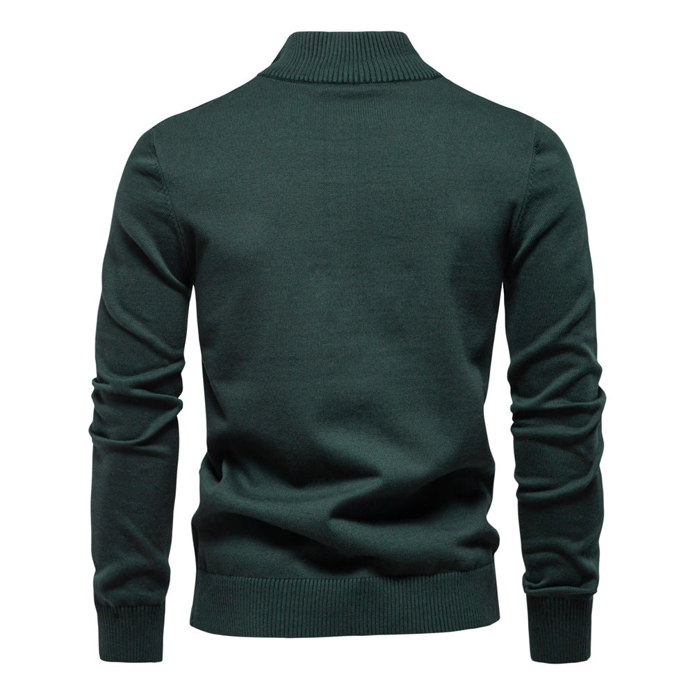 Toralf - Half Zip Striped Sweater