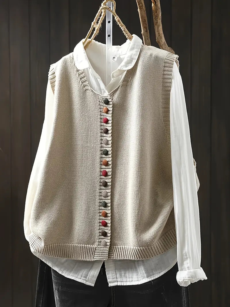 Toriana – Sleeveless Knit Vest