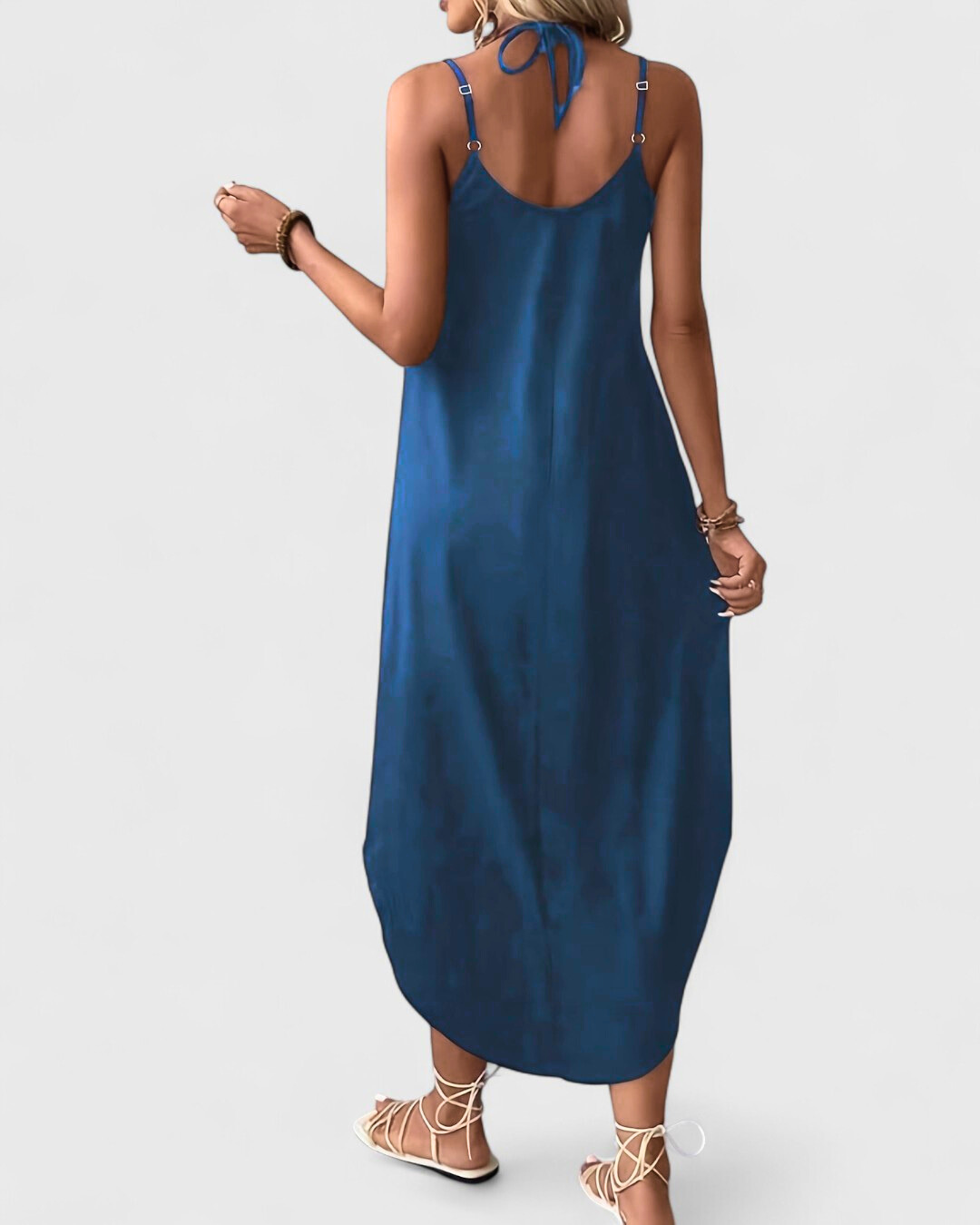 Tracie – Long Dress with Loose V-Neck