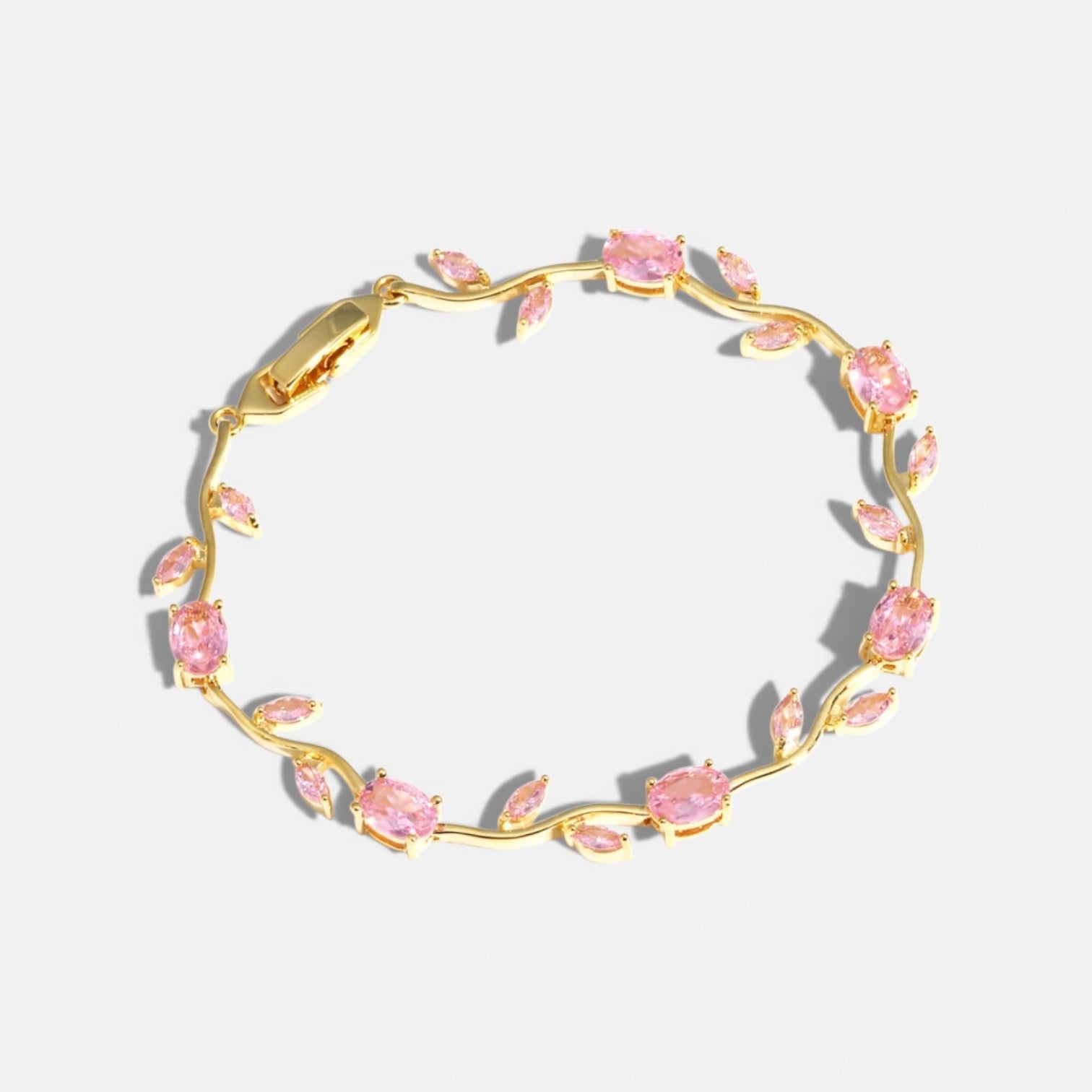 Tulip Pavé Charm Bracelet