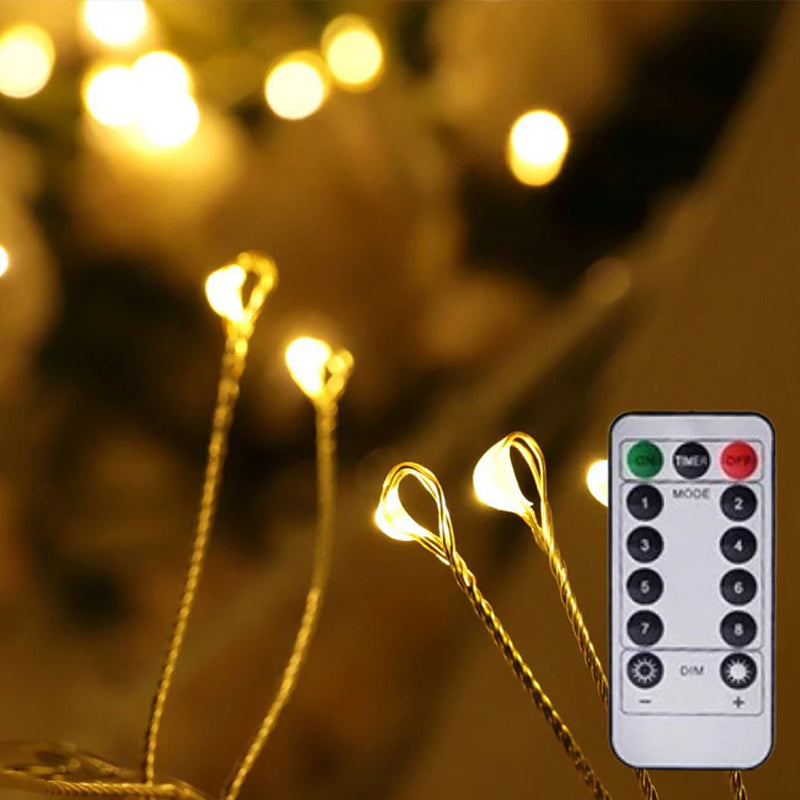 TwinkleWire – Fireworks Light String Made of Copper Wire with Remote Control