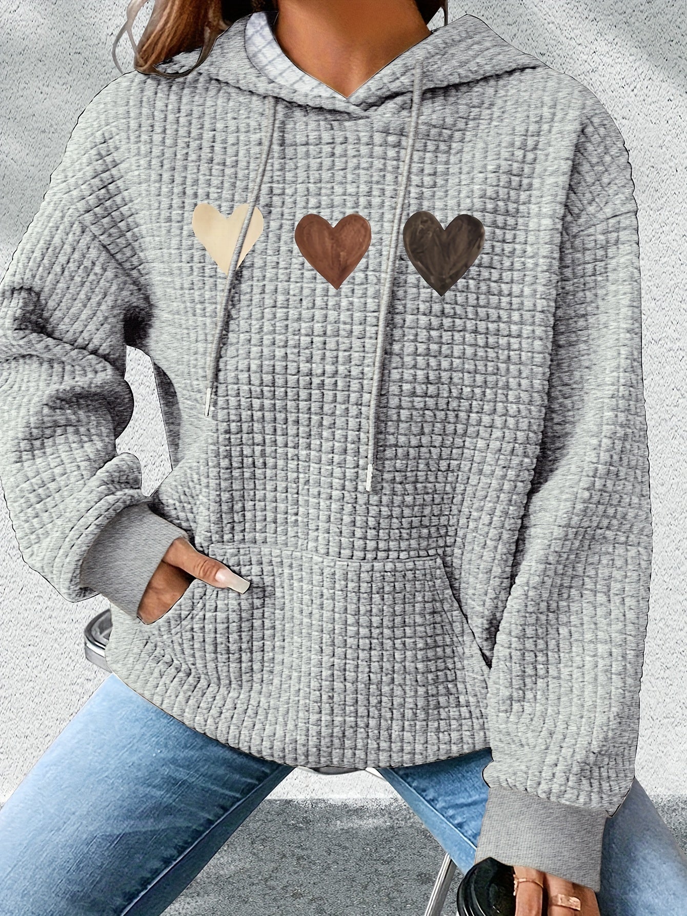 Urmela – Casual Polyester Hoodie with Pockets