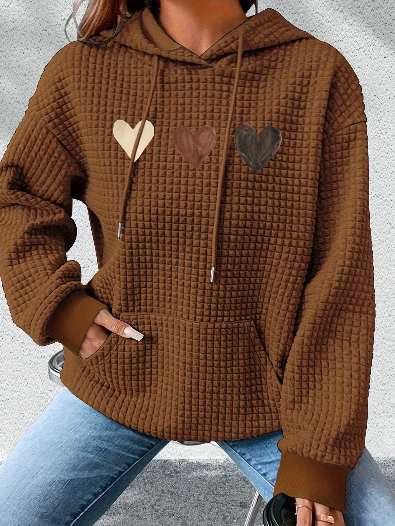 Urmela – Casual Polyester Hoodie with Pockets