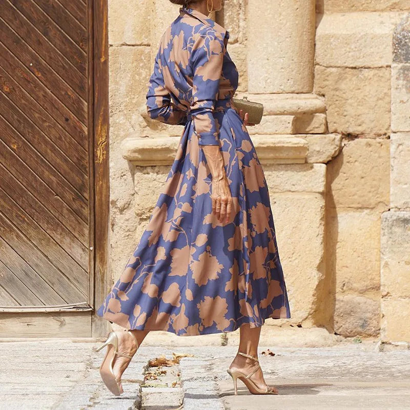 Verina – Elegant Long Dress with V-Neck