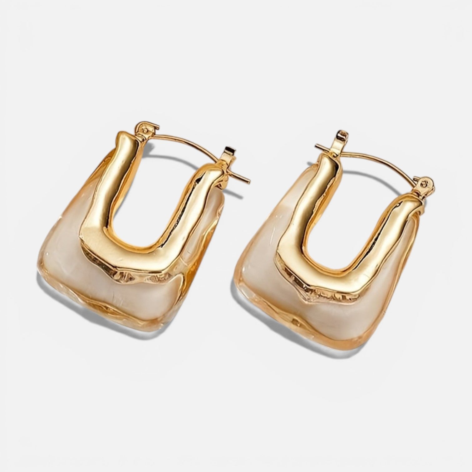 Veya Vintage Square Statement Hoop Earrings