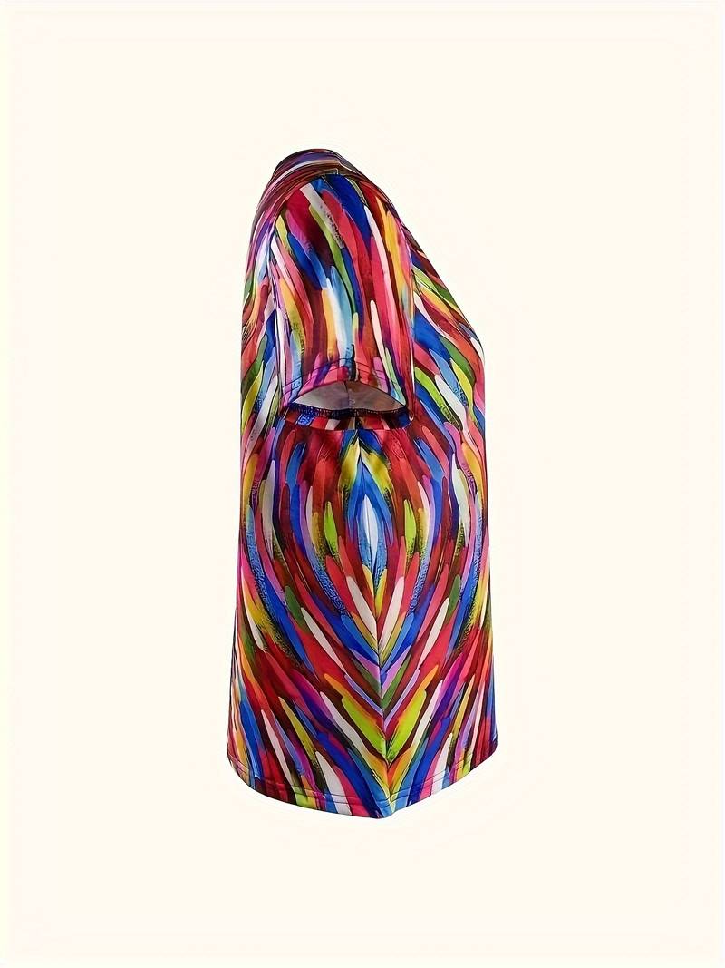 Vidumini - Top Estivo Arcobaleno con Maniche Corte