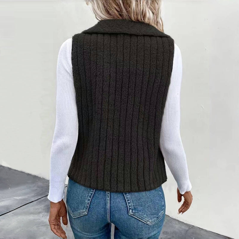 Vincenza – Unifarbener Freizeit-Cardigan