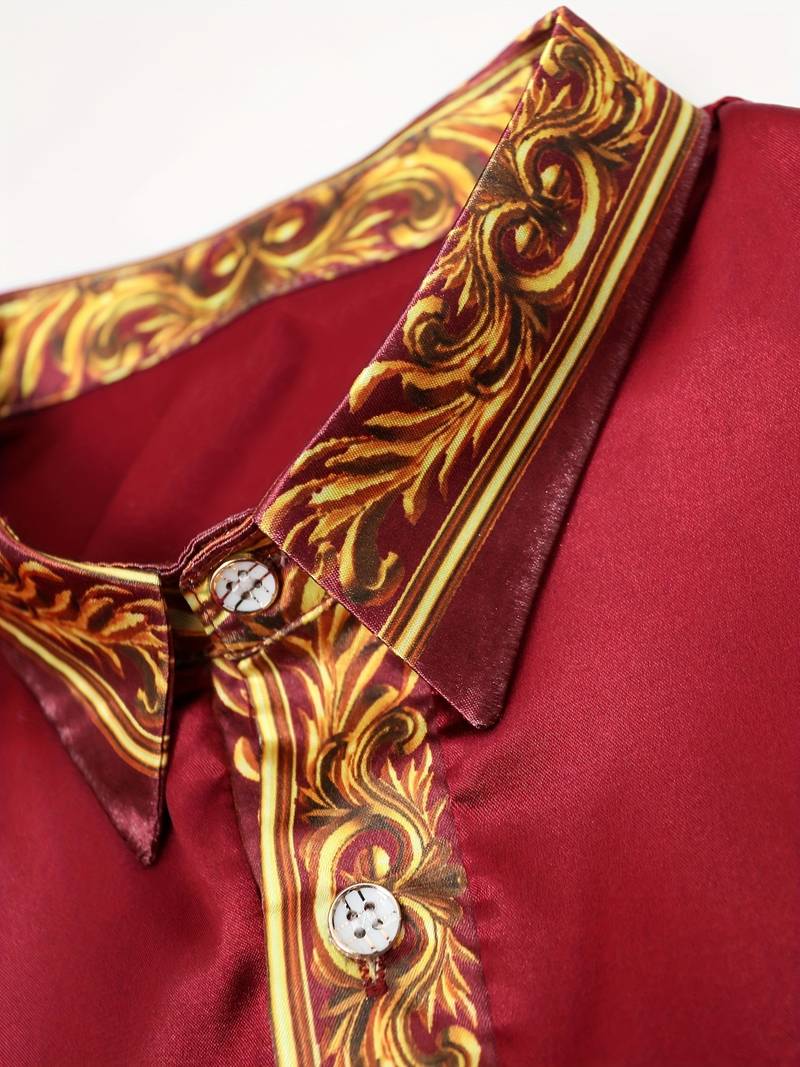 Vygantas - Cămașă elegantă patchwork cu mâneci lungi
