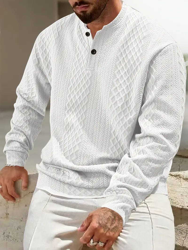 Warriner – Sweat-shirt à manches longues avec motif géométrique