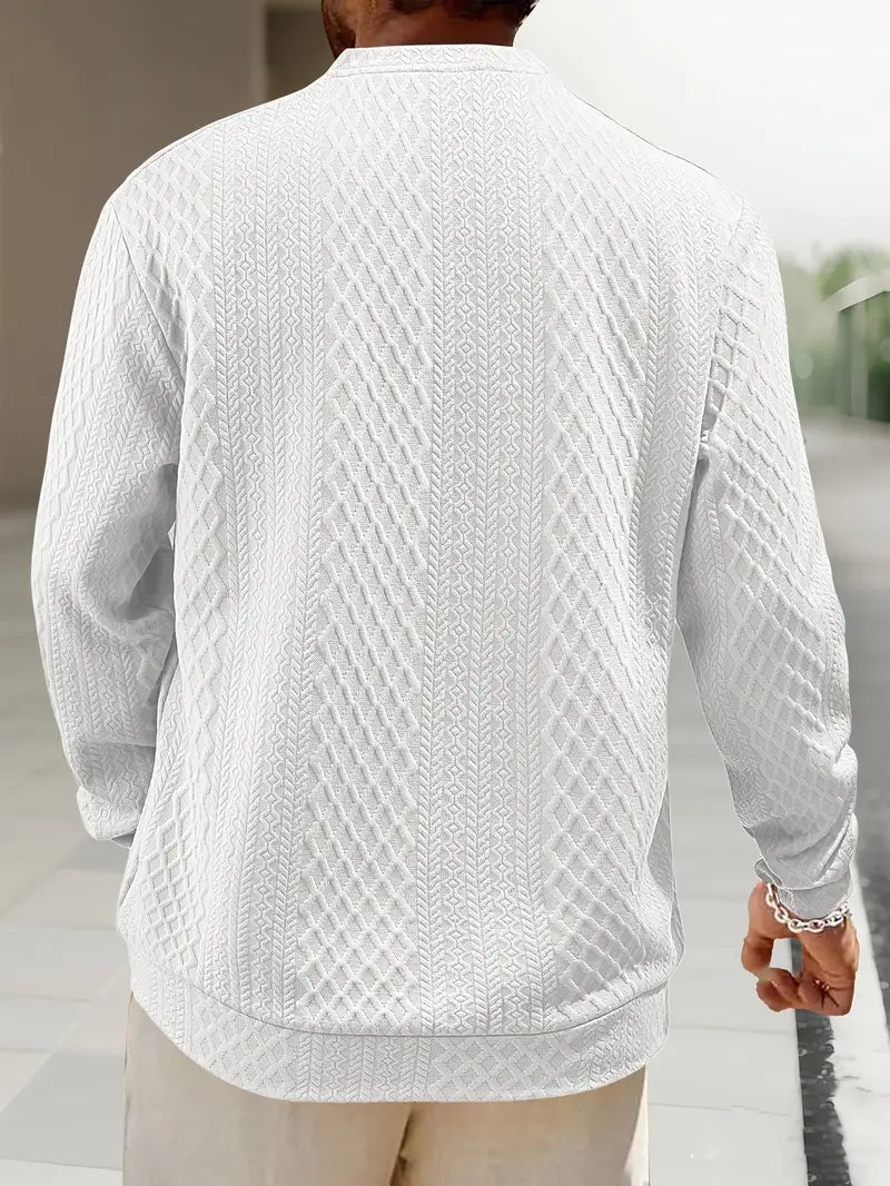 Warriner – Sweat-shirt à manches longues avec motif géométrique