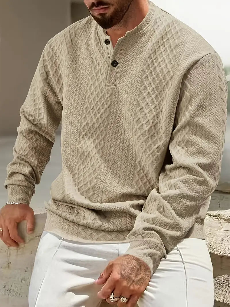 Warriner – Sweat-shirt à manches longues avec motif géométrique