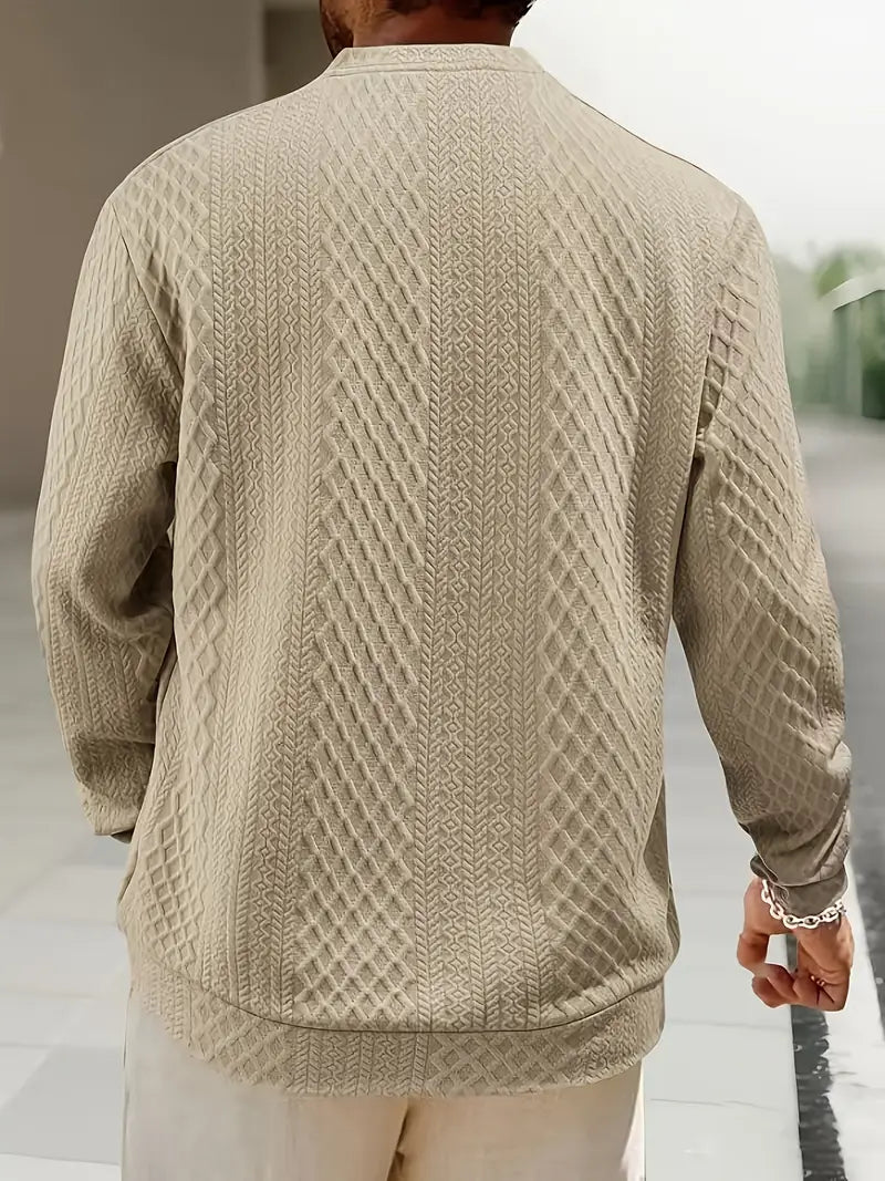 Warriner – Sweat-shirt à manches longues avec motif géométrique