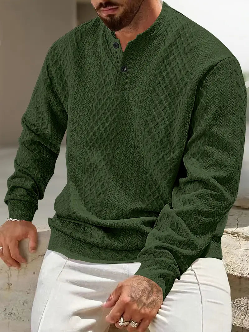 Warriner – Sweat-shirt à manches longues avec motif géométrique