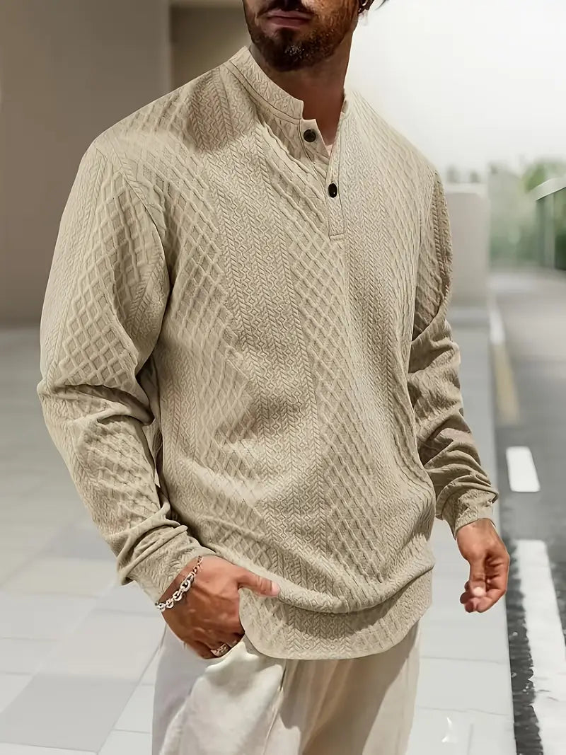 Warriner – Sweat-shirt à manches longues avec motif géométrique
