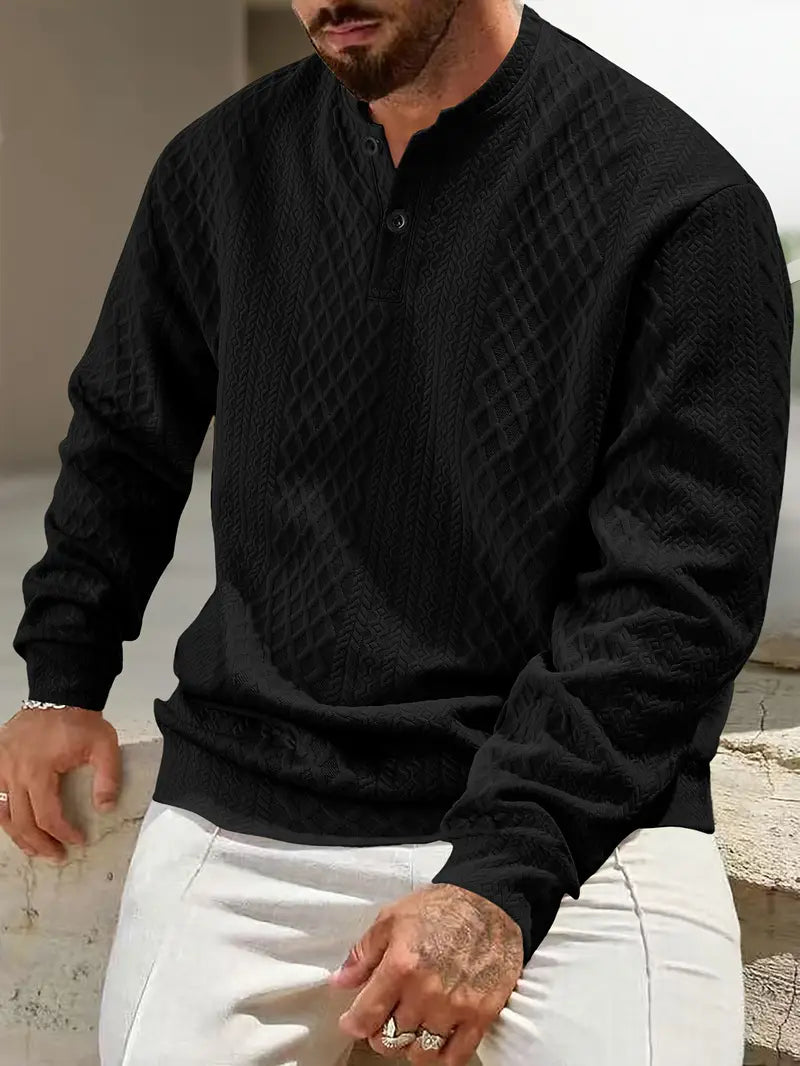 Warriner – Sweat-shirt à manches longues avec motif géométrique