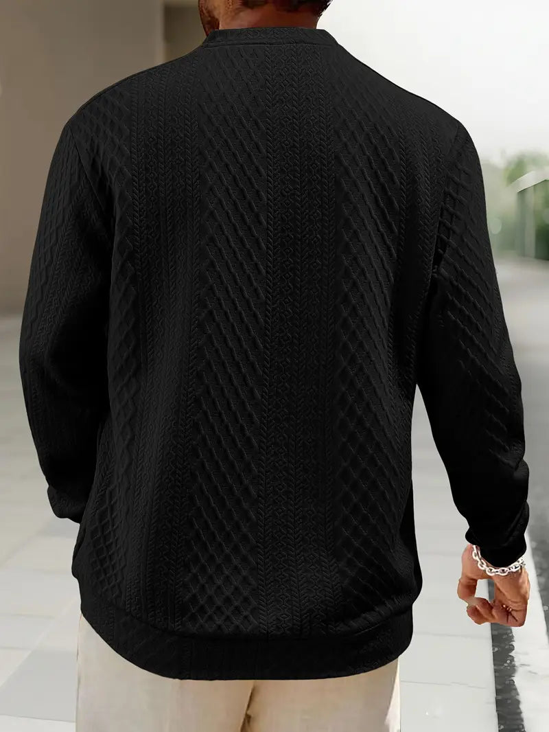 Warriner – Sweat-shirt à manches longues avec motif géométrique