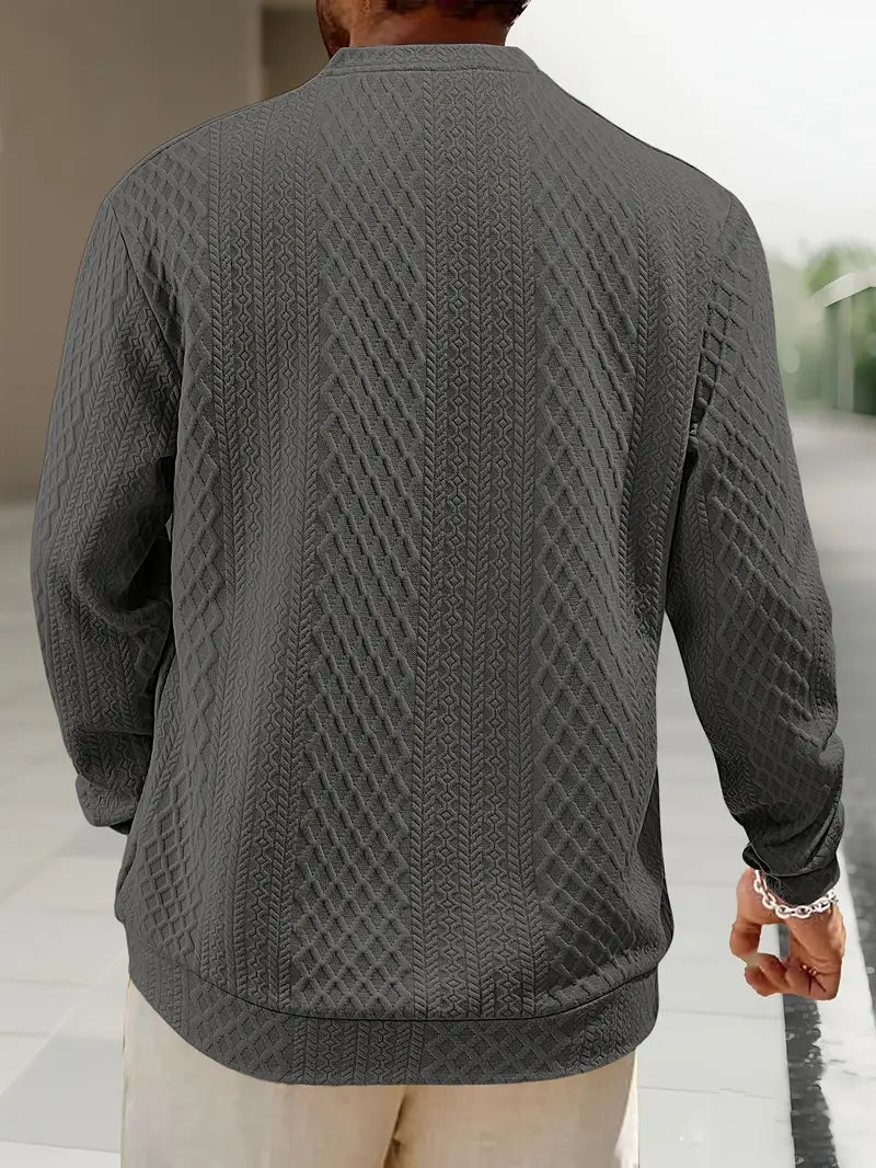 Warriner – Sweat-shirt à manches longues avec motif géométrique