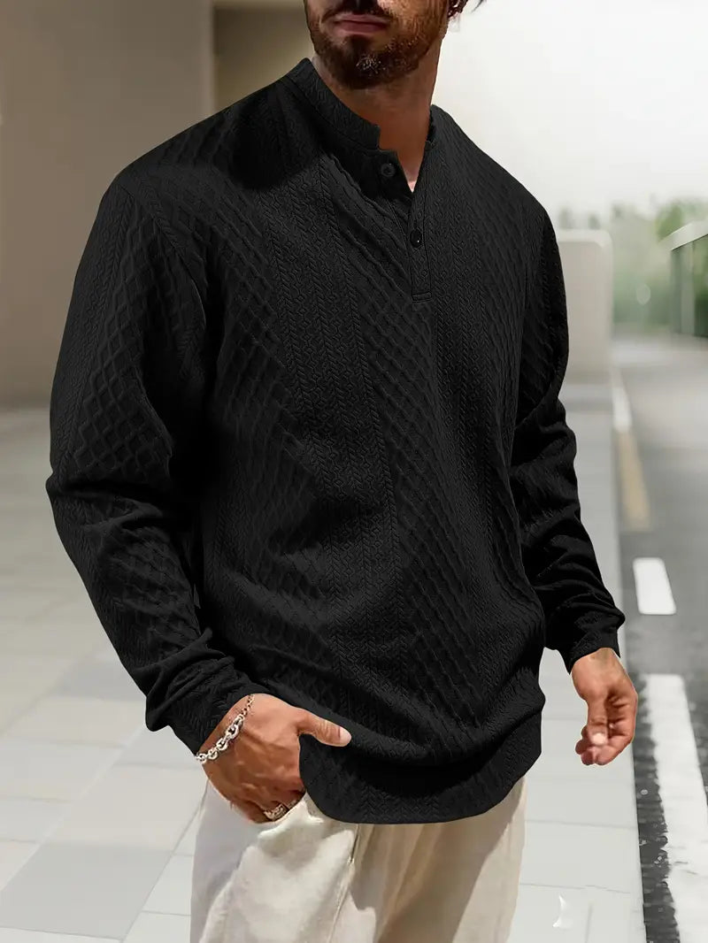 Warriner – Sweat-shirt à manches longues avec motif géométrique