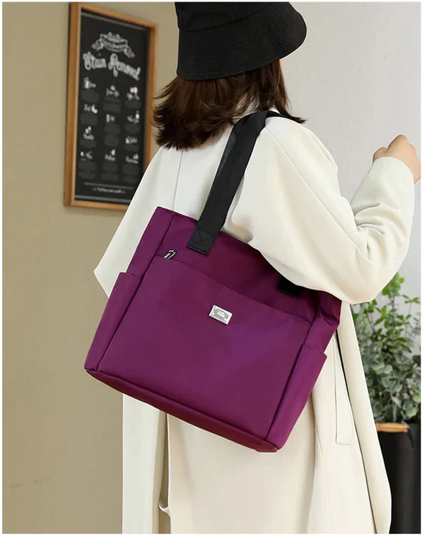 Wasserdichte Nylon-Schultertasche mit großem Fassungsvermögen und mehreren Taschen