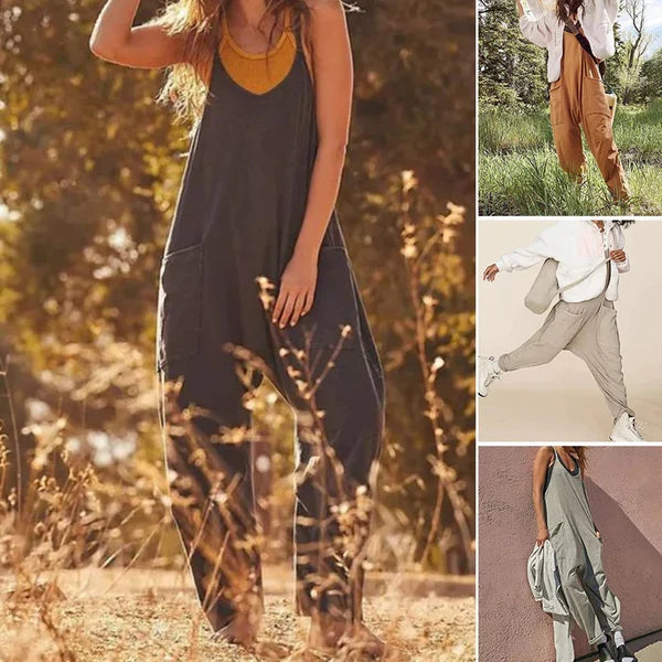 Wide Cut Jumpsuit with Pockets