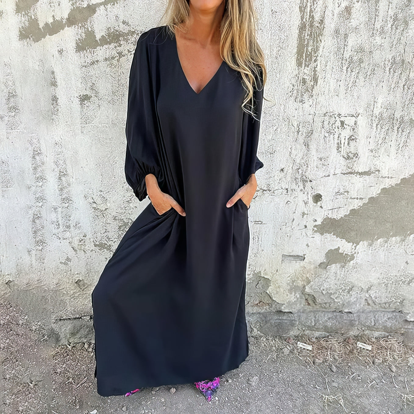 Willeke - Long Dress with Pockets and Slit