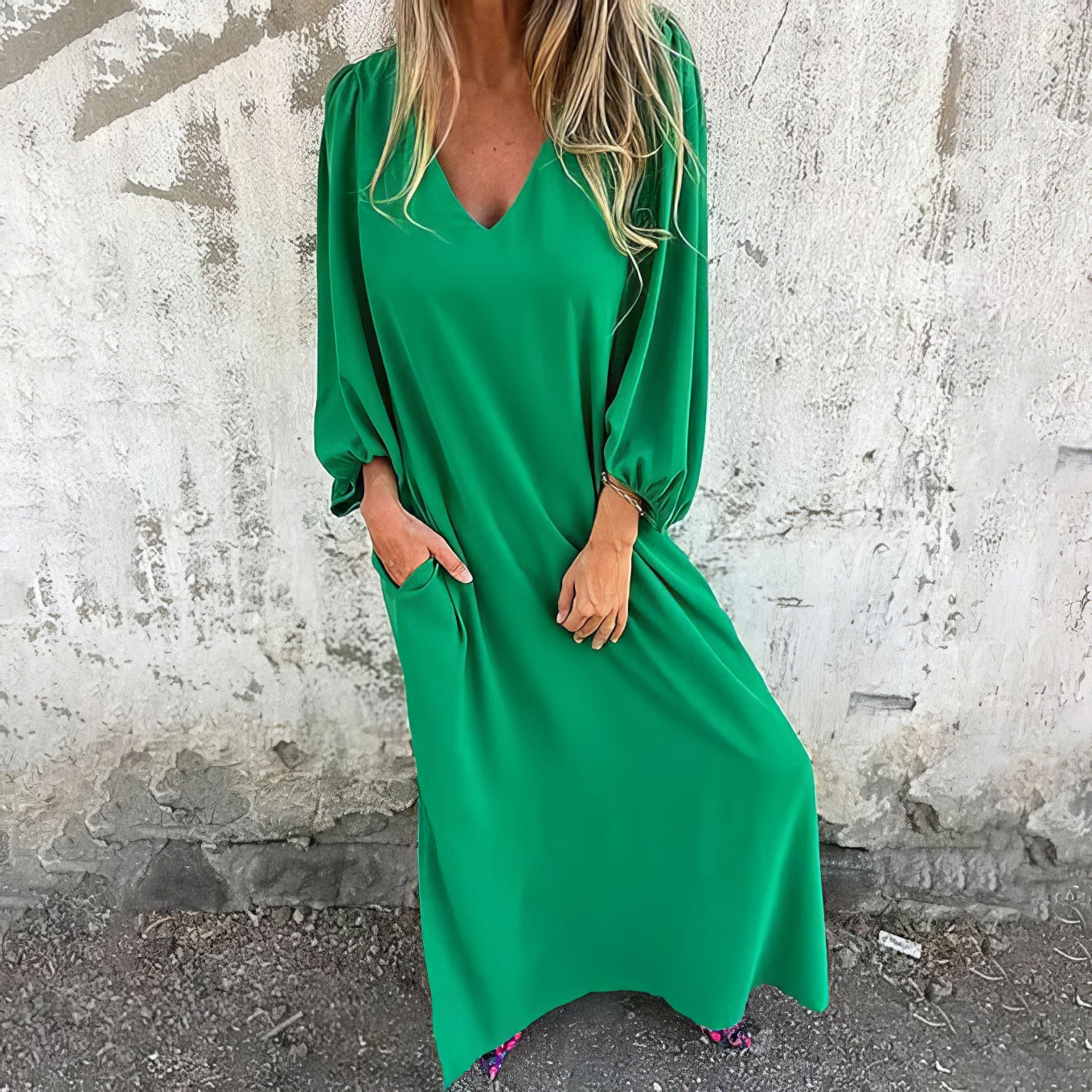 Willeke - Long Dress with Pockets and Slit