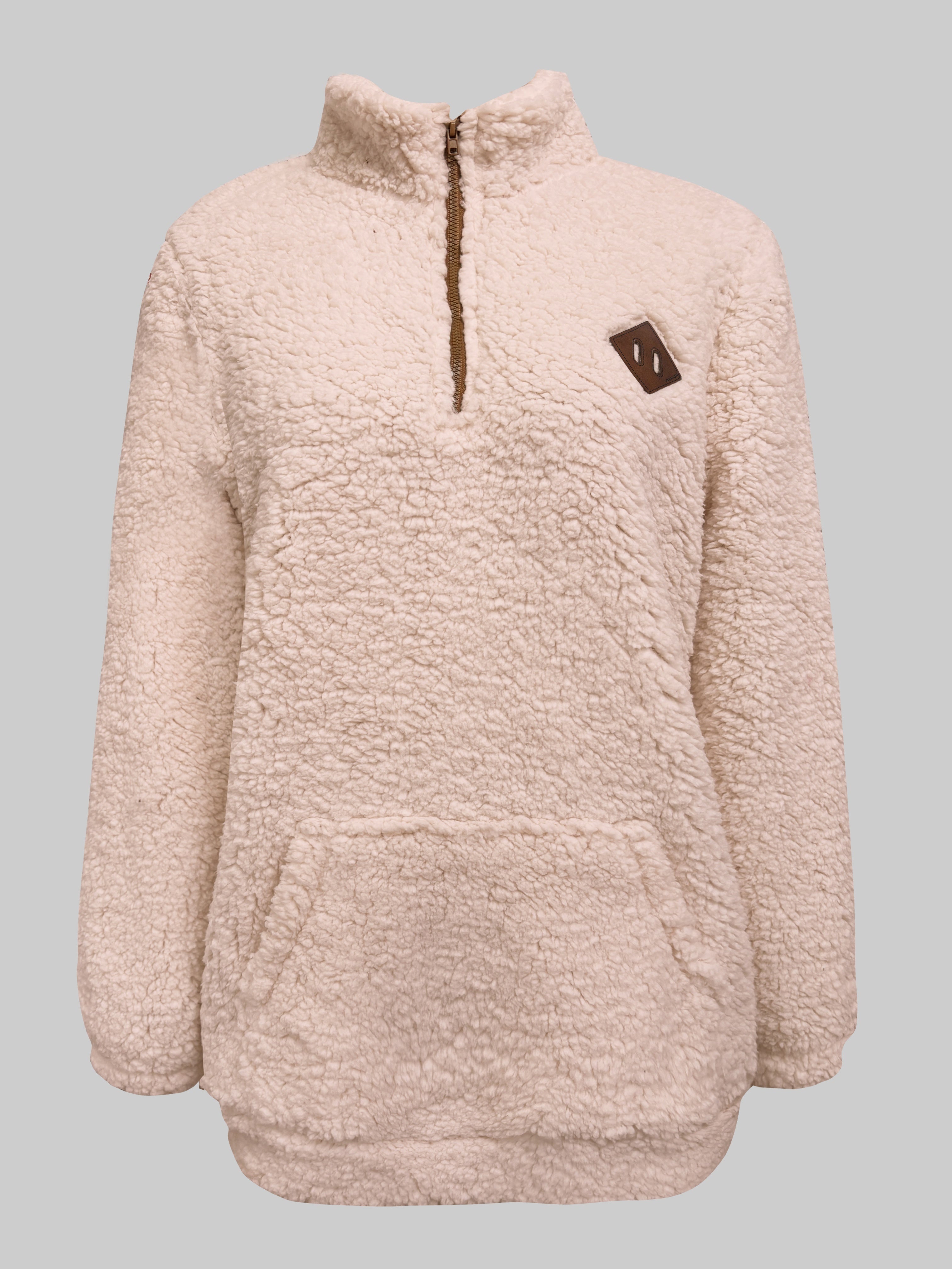 Willemien – Sweat-shirt polaire à manches longues avec fermeture éclair